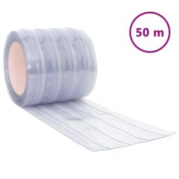 Berkfield Home Door Curtain Transparent 200 mmx1.6 mm 50 m PVC - thumbnail 2