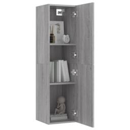 Berkfield Home Classic Wall-mounted TV Cabinet Grey Sonoma 30.5x30x110 cm - thumbnail 7