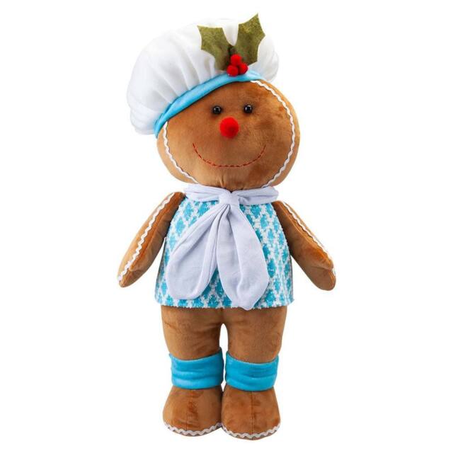 VFM e-Store Christmas Standing Gingerbread Decoration 57cm x 32cm Blue X 1 - Size: 57 cm x 32 cm - image 1