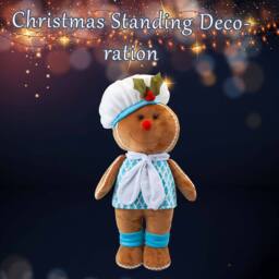 VFM e-Store Christmas Standing Gingerbread Decoration 57cm x 32cm Blue X 1 - Size: 57 cm x 32 cm - thumbnail 3