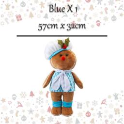VFM e-Store Christmas Standing Gingerbread Decoration 57cm x 32cm Blue X 1 - Size: 57 cm x 32 cm - thumbnail 2