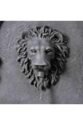 Teamson Home Lion Head Wall-Mounted Garden Fountain LED Lighting, Natural Stone in Grey - thumbnail 8