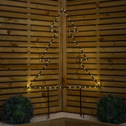 Samuel Alexander 73cm x 80cm dewdrop xmas tree with garden stakes in Black - Size: 73 cm x 80 cm - thumbnail 6