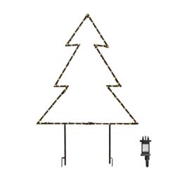Samuel Alexander 73cm x 80cm dewdrop xmas tree with garden stakes in Black - Size: 73 cm x 80 cm - thumbnail 1