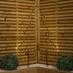 Samuel Alexander 73cm x 80cm dewdrop xmas tree with garden stakes in Black - Size: 73 cm x 80 cm - thumbnail 2