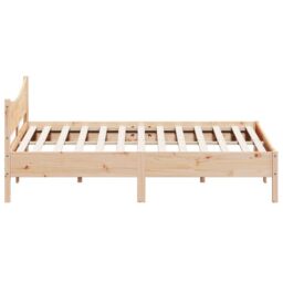 Berkfield Home Bed Frame without Mattress 180x200 cm Super King Solid Wood Pine in Brown - thumbnail 5