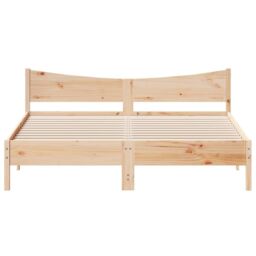 Berkfield Home Bed Frame without Mattress 180x200 cm Super King Solid Wood Pine in Brown - thumbnail 4