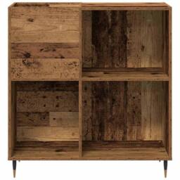 Berkfield Home Record Cabinet Old Wood 84, 5x38x89 cm Engineered Wood in Brown - Size: 5 x 38 x 89 cm - thumbnail 5