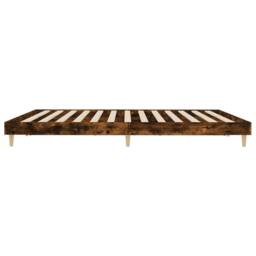 Berkfield Home Durable Bed Frame Smoked Oak 200x200 cm Engineered Wood in Brown - thumbnail 7