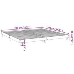 Berkfield Home Durable Bed Frame Smoked Oak 200x200 cm Engineered Wood in Brown - thumbnail 9