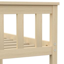 Berkfield Home Bed Frame Light Wood Solid Pinewood 160x200 cm in Brown - thumbnail 5