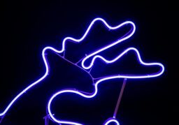Shatchi Jumping Reindeer Neon Effect Rope Light Silhouette Double Side 90 Blue LEDs Christmas Outdoor - thumbnail 3
