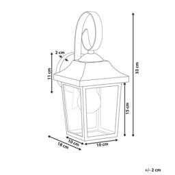 Wyld and Coco Outdoor Wall Light Matte Black Iron and Glass Sconce Waterproof - thumbnail 3