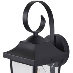 Wyld and Coco Outdoor Wall Light Matte Black Iron and Glass Sconce Waterproof - thumbnail 5