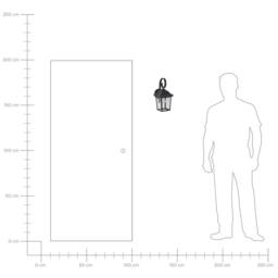 Wyld and Coco Outdoor Wall Light Matte Black Iron and Glass Sconce Waterproof - thumbnail 6