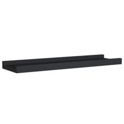 Berkfield Home Picture Frame Ledge Shelves 2 pcs Black 40x9x3 cm MDF - Size: 40 x 9 x 3 cm - thumbnail 3
