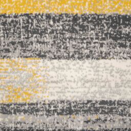 Kukoon Yellow Ochre Grey Distressed Striped Geometric patchwork Living room Area Rugs & Runner - Size: 80 cm x 150 cm - thumbnail 9