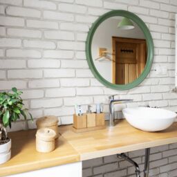 simpa 4PC Bamboo Bathroom Accessory Set in Beige - thumbnail 4