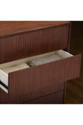 Teamson Home Tremolo Chest of Drawers 4 Drawer Bedroom Dresser in Walnut - thumbnail 4