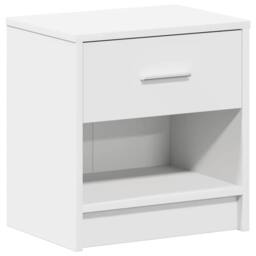 Berkfield Home Durable Bedside Cabinets 2 pcs with Drawer White 39x28x41 cm - Size: 39 x 28 x 41 cm - thumbnail 6