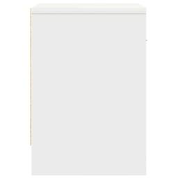 Berkfield Home Durable Bedside Cabinets 2 pcs with Drawer White 39x28x41 cm - Size: 39 x 28 x 41 cm - thumbnail 7