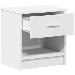 Berkfield Home Durable Bedside Cabinets 2 pcs with Drawer White 39x28x41 cm - Size: 39 x 28 x 41 cm - thumbnail 5