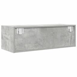 Berkfield Home TV Cabinet Concrete Grey 80x31x25.5 cm Engineered Wood - thumbnail 8