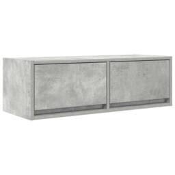 Berkfield Home TV Cabinet Concrete Grey 80x31x25.5 cm Engineered Wood - thumbnail 3