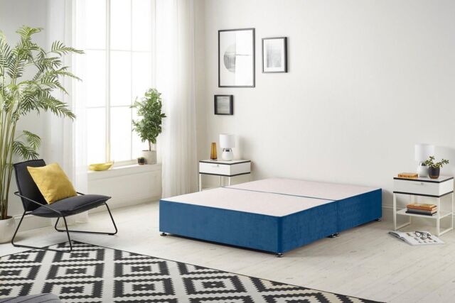 Somnior Ziggy Platform Bed Base in Navy - Size: Super King - image 1