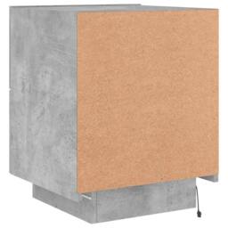 Berkfield Home Decorative Bedside Cabinet with LED Lights Concrete Grey Engineer - thumbnail 9