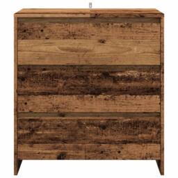 Berkfield Home Sideboard Old Wood 70x41x75 cm Engineered Wood in Brown - Size: 70 x 41 x 75 cm - thumbnail 4