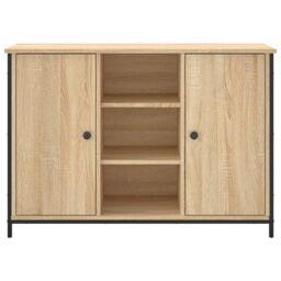 Berkfield Home Sideboard Sonoma Oak 100x35x70 cm Engineered Wood in Brown - Size: 100 x 35 x 70 cm - thumbnail 6