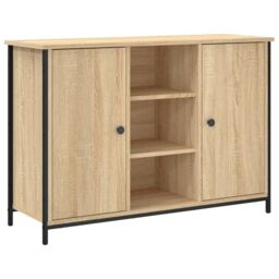 Berkfield Home Sideboard Sonoma Oak 100x35x70 cm Engineered Wood in Brown - Size: 100 x 35 x 70 cm - thumbnail 2