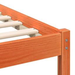 Berkfield Home with Headboard Wax brown 135 x 190 cm Solid pine wood in Tan - thumbnail 8