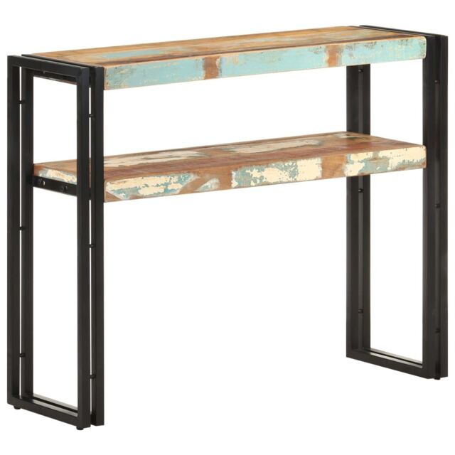Berkfield Home Console Table 90x30x75 cm Solid Reclaimed Wood in Brown - Size: 90 x 30 x 75 cm - image 1