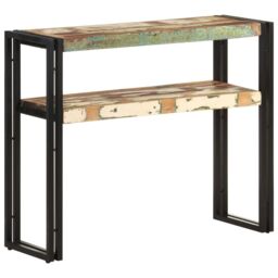 Berkfield Home Console Table 90x30x75 cm Solid Reclaimed Wood in Brown - Size: 90 x 30 x 75 cm - thumbnail 6