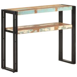 Berkfield Home Console Table 90x30x75 cm Solid Reclaimed Wood in Brown - Size: 90 x 30 x 75 cm - thumbnail 1
