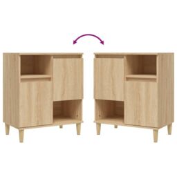 Berkfield Home Sideboard Sonoma Oak 60x35x70 cm Engineered Wood in Brown - Size: 60 x 35 x 70 cm - thumbnail 8