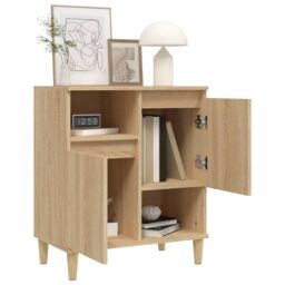 Berkfield Home Sideboard Sonoma Oak 60x35x70 cm Engineered Wood in Brown - Size: 60 x 35 x 70 cm - thumbnail 4