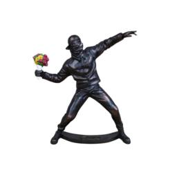 Gifts Direct 2 U Novelty Love Resin Ornament - Man with Flowers in Dark Brown - thumbnail 1