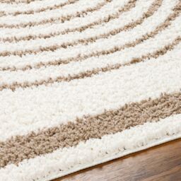 Livabliss Birmingham-Shaggy Black Blue Grey Global Soft Plush Pile Living Rug in Tan - Size: 160 cm x 215 cm - thumbnail 3