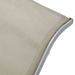 Berkfield Home Sun Loungers 2 pcs with Table Aluminium Cream in Beige - thumbnail 8