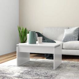 Berkfield Home Coffee Table White 68x50x38 cm Engineered Wood - Size: 68 x 50 x 38 cm - thumbnail 1