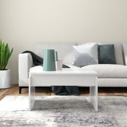 Berkfield Home Coffee Table White 68x50x38 cm Engineered Wood - Size: 68 x 50 x 38 cm - thumbnail 3