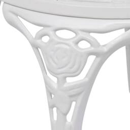 Berkfield Home Decorative Bistro Chairs 2 pcs Cast Aluminium White - thumbnail 4
