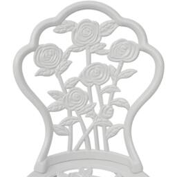 Berkfield Home Decorative Bistro Chairs 2 pcs Cast Aluminium White - thumbnail 1