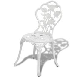 Berkfield Home Decorative Bistro Chairs 2 pcs Cast Aluminium White - thumbnail 3