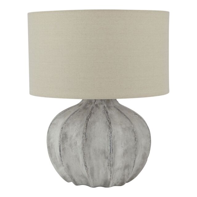 Love Lace Darcy Antique White Flute Lamp in Stone - image 1