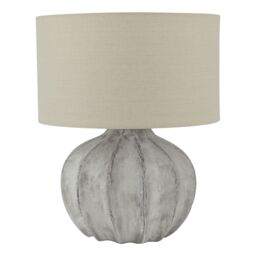Love Lace Darcy Antique White Flute Lamp in Stone - thumbnail 1