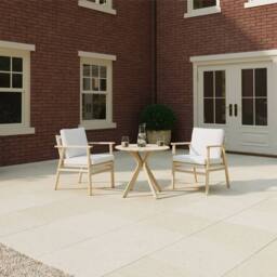 Charles Bentley Delgada Acacia & Weave Bistro Set in Natural - thumbnail 2